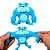 Cachorro Azul Anti-estresse Siliconado – Brinquedo Esticável, Aperte, Amasse e Relaxe - Imagem 1