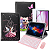 Capa Giratória Para Tablet Lenovo Tab M9 Estampada + Teclado e Mouse Rosa + Película - Imagem 1