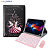 Capa Giratória Para Tablet Lenovo Tab M9 Estampada + Teclado e Mouse Rosa + Película - Imagem 3