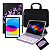 Kit Capa Giratória com Suporte Estampada Para iPad 10ª Geração + Película + Teclado e Mouse + Luva de Proteção + Mousepad - Imagem 1