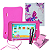 Kit Capa Emborrachada Anti Queda Para Tablet M7 Wifi 7 Polegadas Rosa - Imagem 1