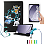 Kit capa giratória Tablet Para Samsung Galaxy Tab A9 + Pelicula + Fone + Protetor de cabo - Imagem 2