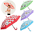1.	Kit 10 Guarda Chuvas Infantil Automático Leve c/ Apito Sombrinha Personagens Fofos Sortidos p/ Crianças Menina e Meni - Imagem 1