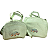 Kit Bolsa Maternidade Verde Com Carrinho Bordado + Frasqueira Bebê - Imagem 1