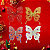 Kit 100 Borboletas Decorativas Glitter 25 de Cada Cor Enfeite Natal - Imagem 4