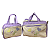 Kit Maternidade Lilás Flores Bolsa Grande + Frasqueira Bebê - Imagem 1