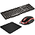 Kit Teclado Multilaser + Mouse c/Fio + Mouse Pad Compacto Confortável - Imagem 1