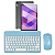 Kit completo teclado e mouse + Película frontal p/ Tablet Lenovo Idea Tab 11 - Imagem 2