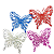 24 Borboletas 3d Decorar Parede Decoração Teto Bolo Enfeite - Imagem 6