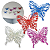24 Borboletas 3d Decorar Parede Decoração Teto Bolo Enfeite - Imagem 1
