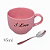 Kit com 2 Xícaras rosa p/ presente romantico namorados I Love You - Imagem 3