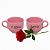 Kit com 2 Xícaras rosa p/ presente romantico namorados I Love You - Imagem 5