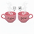 Kit com 2 Xícaras rosa p/ presente romantico namorados I Love You - Imagem 7