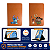 Kit Capa Personagem p/ Tablet Samsung A11 8.7 Marrom+ Caneta - Imagem 9