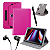 Capa Giratória Rosa p/ Tablet M8 Multi + Caneta Touch + Fone - Imagem 1