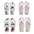 Chinelo Branco Personalizado Infantil Personagem - Tamanho 31/32 - Imagem 1