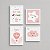 Kit com 4 Quadros Infantis Sweet Dreams Menina - Imagem 1