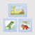 Kit com 3 Quadros Infantis Personalizados tema Dinossauros - Imagem 1