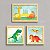 Kit com 3 Quadros Decorativos Infantis tema Dinossauros - Imagem 2