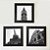 Trio de Quadros tema Cidades 21x21 cm - Imagem 1