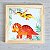 Kit com 3 Quadros Infantis Personalizados tema Dinossauros para meninas - Imagem 3