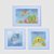 Kit com 3 Quadros Infantis Personalizados tema Fundo do Mar - Imagem 1