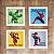 Kit com 4 Quadros Infantis - tema Super Heróis - Imagem 1