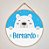Placa para Porta da Maternidade tema Urso Polar - 25 cm - Imagem 1