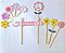 Kit para festa tema Jardim de Flores (topo de bolo e de docinhos) - Imagem 1