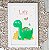 Quadro Infantil Decorativo Dinossauro Aquarelado - Imagem 1