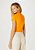 CROPPED FEM HERING MC MALHA RIBANA LARANJA - Imagem 2