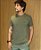CAMISETA CASUAL MASC MC ACOSTAMENTO - VERDE MILITAR - Imagem 1