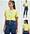 T-SHIRT CROPPED MC FEM ACOSTAMENTO PRETO P - Imagem 1