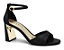 SANDALIA RAMARIM SALTO BLOCO PRETO/DOURADO - Imagem 1