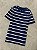 Camiseta Tommy Hilfiger Listrada Slim Fit  (Cinza/Azul Royal/Branco) - Imagem 2