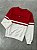 Moletom Tommy Hilfiger Faixas Gola Careca (Vermelho/Branco) - Imagem 1