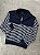 JAQUETA MEIO ZIPER TOMMY HILFIGER LISTRADA AZUL - Imagem 1