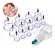 Conjunto de Ventosas para Terapia de Descompressão - Kit com 12 Ventosas e 1 Bomba - Imagem 1