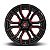 Jogo de Rodas Fuel Rage D712 20x9 6x135/6x139.7 +1MM Preto Fosco Vermelho Fresado - Imagem 3