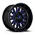 Jogo de Rodas Fuel Stroke D645 20x9 8x165.1 +20MM Preto Com Fresado Azul - Imagem 1