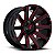 Jogo de Rodas Fuel Contra D643 20x9 8x165,1 +20MM Preto Com Vermelho - Imagem 1