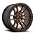 Jogo de Rodas Fuel Rebel D681 20x10 6x139.7 -18MM Bronze Com Borda Preta - Imagem 1