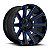 Jogo de Rodas Fuel Contra D644 20x9 8x165.1 +20MM Preto Com Azul Fresado - Imagem 1
