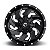 Roda Fuel Cleaver D574 20x9 8x165.10 +1MM Preto Com Brilhoso Fresado - Imagem 3