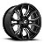 Jogo de Rodas Fuel Rage D711 20x10 5x127/5x139.7 -18MM Preto Brilhoso Fresado - Imagem 1