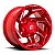 Jogo de Rodas Fuel Reaction D754 20x9 6x135/6x139.7 +1MM Vermelho Fresado - Imagem 2