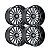 Jogo de Rodas Hostile Titan H127 20x9 6x139 0mm Preto Fresado - Imagem 2