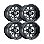 Jogo de Rodas Hostile Pismo H125 15x7 4x137 +13mm Preto - Imagem 2