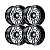 Jogo de Rodas Hostile Jigsaw H116 15x7 4x156 +13mm Preto Fresado - Imagem 2