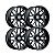 Jogo de Rodas Hostile Vulcan H120 20x10 8x170 -19mm Preto Fresado - Imagem 2
